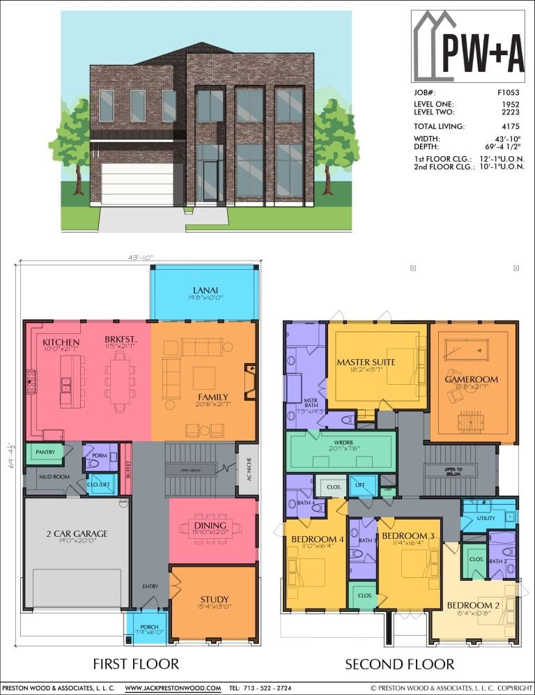 Two Story Urban Home Plan F1053 - Jack Preston Wood